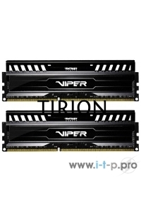 Оперативная память Patriot Viper 3, DDR3, 8GB (2x4 GB), 1600 MHz, CL9, радиатор, черный