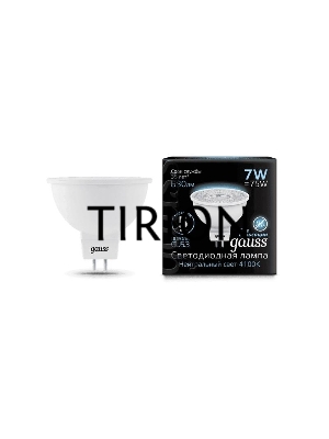 Светодиодная лампа GAUSS 101505207 LED MR16 GU5.3 7W 630lm 4100K 1/10/100