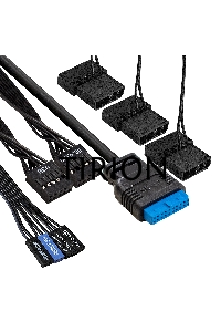 Компьютерный корпус Miditower ExeGate EVO-5001A-EVO800 (ATX, БП EVO800RGB с вент. 12 см, 2*USB+1*USB3.0+HD Audio, черный, 3 вент.12см с RGB подсветкой, боковая панель - закаленное стекло)