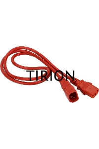 Шнур питания Lanmaster LAN-PP13/14-0.5-RD C13-С14 проводник.:3x0.75мм2 0.5м 220В 10А красный