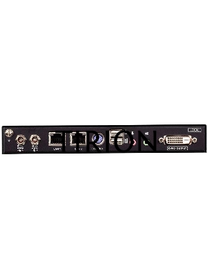 Удлинитель, KVM+DVI, управление по IP, Rackmount/Desktop, 10/100 Base-T, с KVM-шнурами PS2 1х1.2м.;USB 1x1.2м., TCP/IP, (Virtual Media;WIN98SE/ME/2000/XP/FREE-BSD/LINUX 7.0 или выше;1600x1200 60Hz;)/ 1-Local/Remote Share Access Single Port DVI KVM over IP