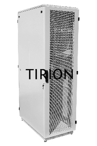 Шкаф телекоммуникационный напольный 42U (600x1000) дверь перф. 2шт, черный