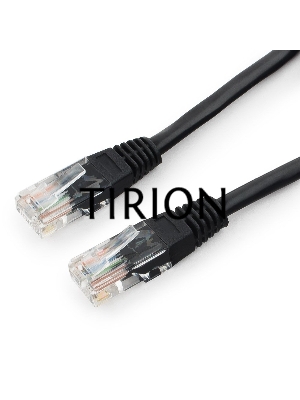 Патч-корд UTP Cablexpert PP12-3M/BK 5e, 3м, литой, многожильный (черный)
