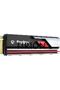 Накопитель SSD KingSpec XG7000-2TB PRO, 2Tb, M.2 2280, PCIe 4.0 x4, NVMe, R/W 7400/6600, с радиатором