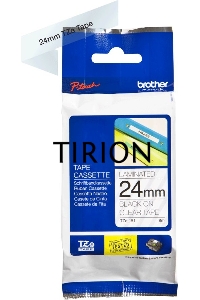 Картридж Brother TZ-E151 24 мм, 8 м, черный шрифт, прозрачный фон, для BROTHER P-Touch