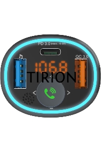 Автомобильный FM-модулятор Ritmix FMT-B300 черный BT USB (80000849)