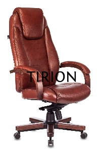 Кресло руководителя Бюрократ T-9923WALNUT светло-коричневый Leather Eichel кожа крестовина металл/дерево