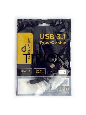 Кабель USB Cablexpert CCP-USB-CMCM2-1M, USB3.1 Type-C/Type-C, Gen.2, 10Gbit/s, 5A, 1м, пакет
