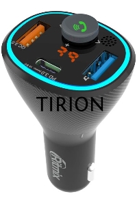 Автомобильный FM-модулятор Ritmix FMT-B300 черный BT USB (80000849)