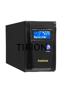 Источник бесперебойного питания (инвертор, синус, для котла) ExeGate SineTower SN-600.LCD.AVR.2SH <600VA/360W, чистая синусоида, LCD дисплей, AVR, 2*Schuko, линейно-интерактивный, Black>