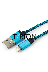 Кабель USB 2.0 Cablexpert CC-ApUSB2bl1m, AM/Lightning 8P, 1м, нейлоновая оплетка, алюминиевые разъемы, синий, пакет