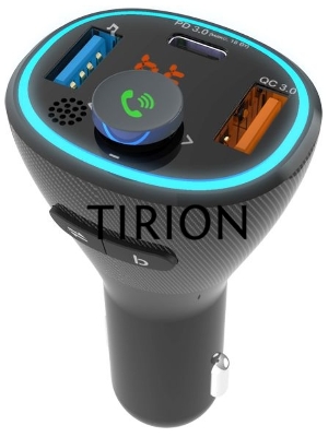 Автомобильный FM-модулятор Ritmix FMT-B300 черный BT USB (80000849)