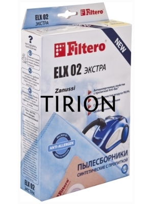 Мешок-пылесборник Экстра Filtero ELX-02 (4) из синтетического микроволокна MicroFib с антибактер. пропиткой Anti-Bac