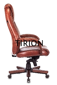 Кресло руководителя Бюрократ T-9923WALNUT светло-коричневый Leather Eichel кожа крестовина металл/дерево