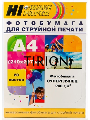 Бумага Hi-Black A2122/ PH240-A4-20 Фотобумага суперглянец односторонняя (Hi-image paper) A4, 240 г/м, 20 л.     