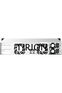 Сетевое хранилище без дисков SMB QNAP TS-1273AU-RP-8G NAS 12 HDD trays, 2x 2.5 GbE, rackmount, 2 PSU. 4-core AMD V1500B  2,2 GHz , RAM 8 GB (8 GB UDIMM DDR4 (1 x 8 GB) up to 32 GB (2 x 16 GB)). W/o rail kit RAIL-B02