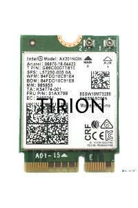Плата сетевого контроллера Intel® Wi-Fi 6 AX201, 2230, 2x2 AX+BT, No vPro®,999TD0