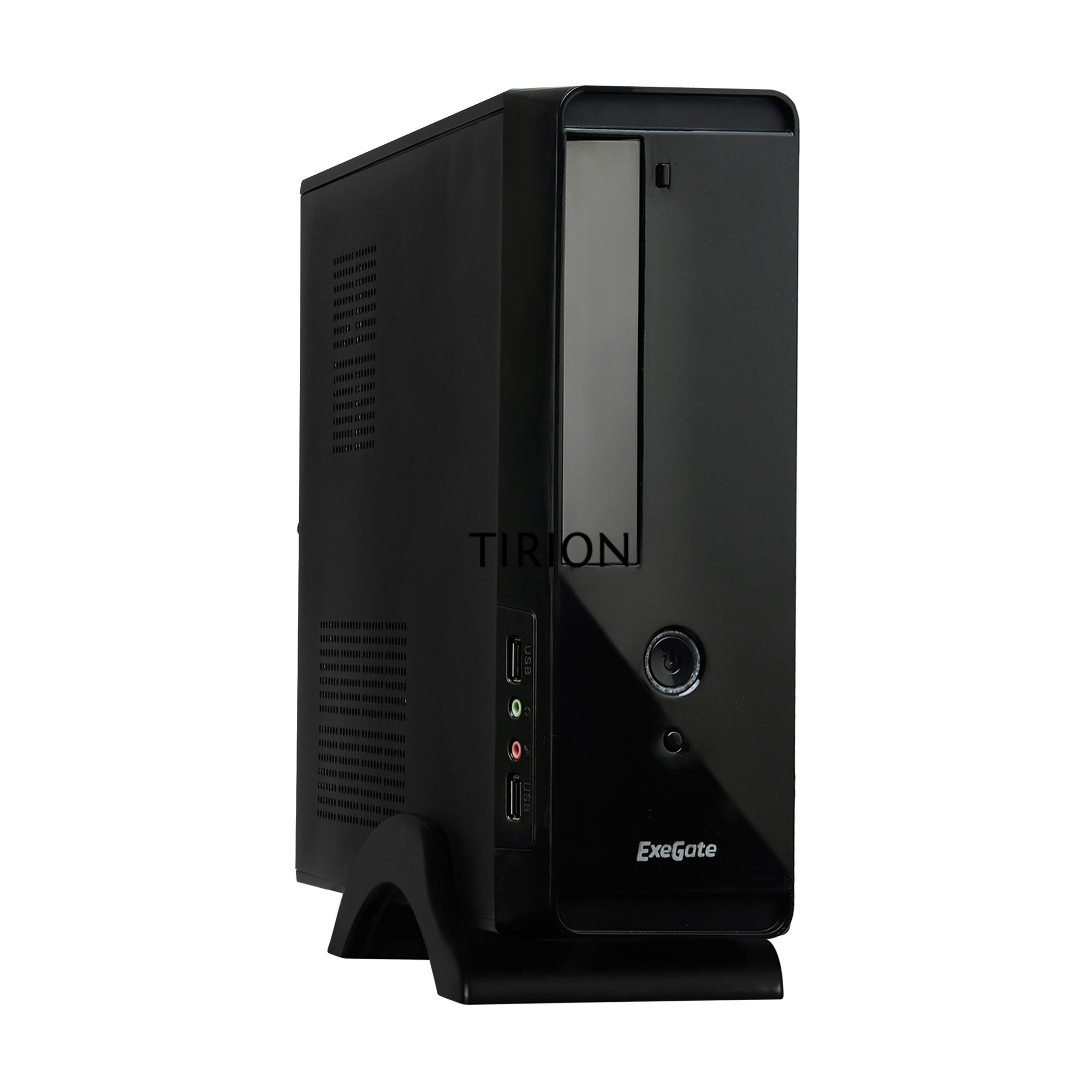 Компьютерный корпус MiniITX Exegate MI-209 Black, miniITX/mATX, <M350, 80mm>, 2*USB, Audio