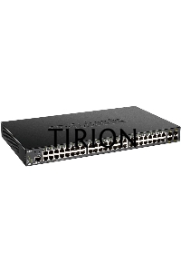 Коммутатор D-Link DGS-1250-52XMP/A1A, L2 Smart Switch with 48 10/100/1000Base-T ports and 4 10GBase-X SFP+ ports (48  PoE ports 802.3af/802.3at (30 W), PoE Budget 370W).16K Mac address, 802.3x Flow Control, 4K