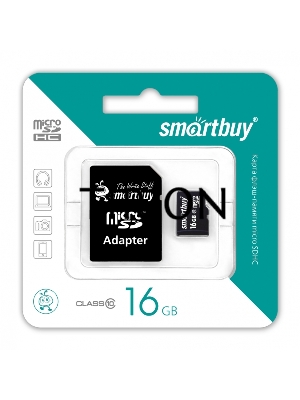 Флеш карта Smartbuy microSD 16GB microSDHC Class 10 (SD адаптер)