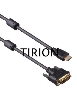 Кабель HDMI-DVI ExeGate EX-CC-HDMIM-DVIM-1.8 (19M/25M, dual link, 2 фильтра, 1,8м, позолоченные контакты)