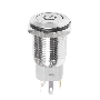 Кнопка  антивандальная Ø16 250В Б/Фикс (5с) (ON)-OFF плоская подсв/красная POWER  REXANT
