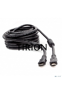 Кабель HDMI Cablexpert CCF2-HDMI4-15M, 19M/19M, v2.0, медь, позол.разъемы, экран, 2 фер.кольца, 15м, черный, пакет