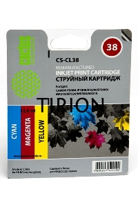 Картридж струйный Cactus CS-CL38 цветной (9 мл.) для CANON Pixma iP1800/iP1900/iP2500/iP2600/MP140/MP190/MP210/MP220/MP470/MX300/MX310
