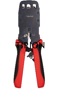 Инструмент обжимной Hyperline HT-3008AR для RJ-45/RJ-12/RJ-11 (упак:1шт) черный/красный