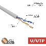 Кабель витая пара, U/UTP, CAT 5e, ZH нг(А)-HF, 2х2х0,52мм, 24AWG, INDOOR, SOLID, серый, 305м REXANT PRO 