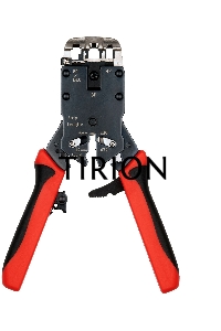 Инструмент обжимной Hyperline HT-3008AR для RJ-45/RJ-12/RJ-11 (упак:1шт) черный/красный