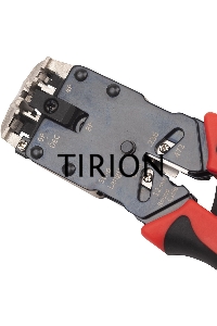 Инструмент обжимной Hyperline HT-3008AR для RJ-45/RJ-12/RJ-11 (упак:1шт) черный/красный