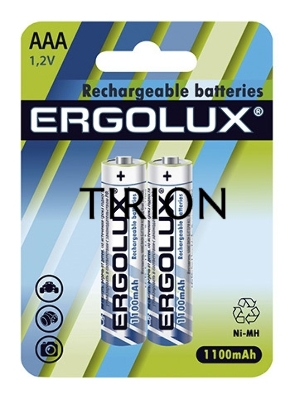 Аккумулятор AAA-1100мА.ч Ni-Mh BL-2 NHAAA1100BL2 1.2В (блист.2шт) Ergolux 12446