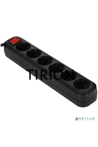 Сетевой фильтр 5bites SP6B-350 6S / 3*1.5MM2 / 16A / ABS / 5M / BLACK