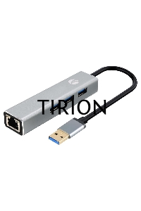 Переходник USB 3.0 -->RJ-45 1000Mbps+3 USB3.0, Aluminum Shell, 0.2м VCOM <DH312A>