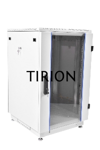 Шкаф коммутационный ЦМО ШТК-М-18.6.6-1ААА 18U 600x600мм пер.дв.стекл задн.дв.стал.лист 2 бок.пан. направл.под закл.гайки 270кг серый