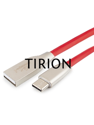 Кабель USB 2.0 Cablexpert CC-G-USBC01R-1M, AM/Type-C, серия Gold, длина 1м, красный, блистер