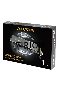 Накопитель SSD ADATA LEGEND 850, 1Tb, PCIe 4.0 x4, M.2 2280, NVMe, R/W 5000/4500, с радиатором