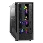 Корпус Miditower ExeGate EVO-8227 (ATX, без БП, 2*USB+1*USB3.0+HD Audio, черный, 3 вент. с RGB подсветкой, боковая панель - закаленное стекло)