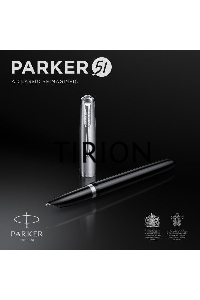 Ручка перьевая Parker 51 Core (CW2123491) Black CT F сталь нержавеющая подар.кор.