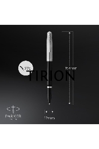 Ручка перьевая Parker 51 Core (CW2123491) Black CT F сталь нержавеющая подар.кор.