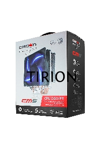 Кулер для процессора Crown CM-5 прозрачный/черный, 120 мм, 1500 об/мин, 30.8 дБ, 4 pin, 187 Вт, 148 мм