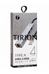 Переходник USB 3.0 -->RJ-45 1000Mbps+3 USB3.0, Aluminum Shell, 0.2м VCOM <DH312A>