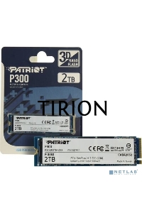 Накопитель SSD Patriot P300, 2TB, PCIe 3.0 x4, M.2 2280, NVMe, R/W 2100/1650