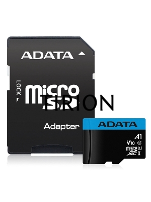 Флеш карта Micro SecureDigital 128Gb ADATA AUSDX128GUICL10A1-RA1 {MicroSDXC Class 10 UHS-I, SD adapter}
