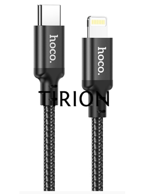 Кабель USB-C HOCO X14 Double speed Type-C - Lightning, 3A, 20W, 2 м, черный