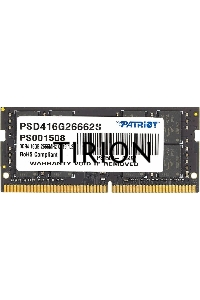 Оперативная память Patriot Signature, DDR4, 16GB (1x16 GB), 2666 MHz, CL19, SO-DIMM