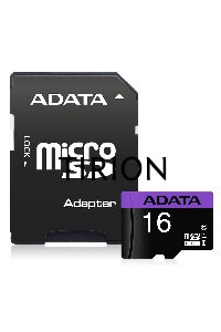Флеш карта microSDHC 16Gb Class10 AData AUSDH16GUICL10-RA1 Ultra speed + adapter 