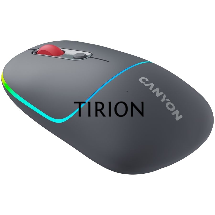 Мышь беспроводная Canyon MW-22 темно-серый, 1600 dpi, радиоканал, Bluetooth, USB, кнопки - 4