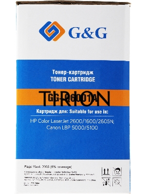 Картридж лазерный G&G GG-Q6001A голубой (2000 стр.) для HP CLJ 1600/2600/2605N, LBP 5000/5100